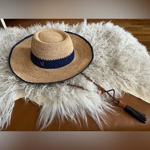 NWOT Brixton Floppy Raffia Hat, Never Worn